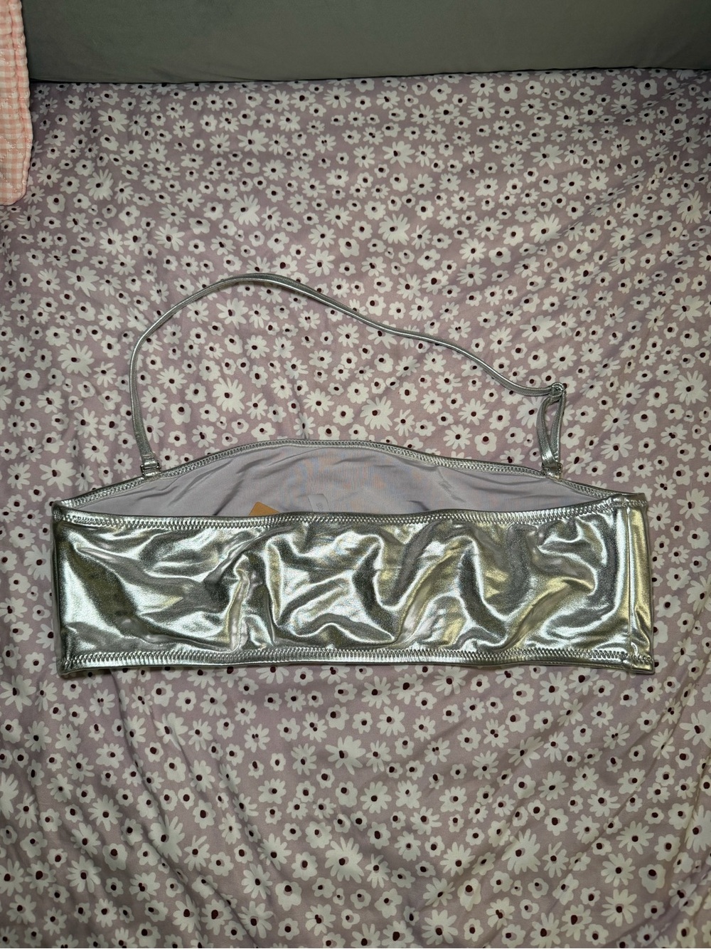 SKIMS Size 2X Nickel Silver Swim Bandeau Bikini Top Women’s SSW-BND-0025 NWT - Picture 10 of 11